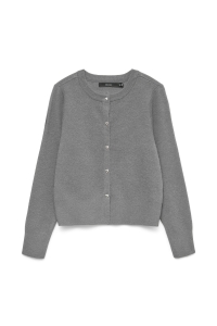Vero Moda VMKACY LS O-NECK CARDIGAN medium grey melange