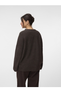 Vero Moda VMCBOOM LS O-NECK PULLOVER GA NOOS : chocolate torte/melange