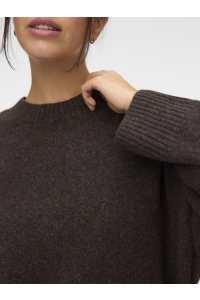 Vero Moda VMCBOOM LS O-NECK PULLOVER GA NOOS : chocolate torte/melange