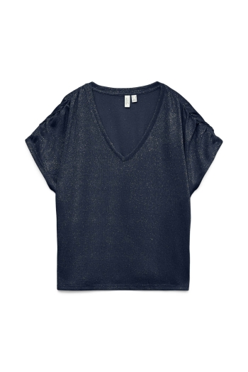 Vero Moda VMGOLDA SS V-NECK TOP JRS BTQ