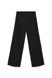 Vero Moda VMBERLIN MW WIDE GLITTER PANT NOOS black/glitter pinstripe