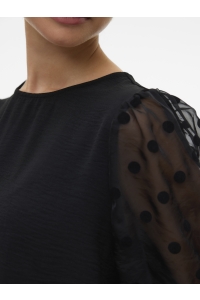 Vero Moda VMALVA DETAIL LS TOP WVN black