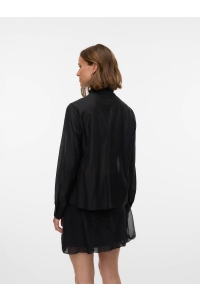 Vero Moda VMHALSTON L/S BOW TOP WVN BTQ black