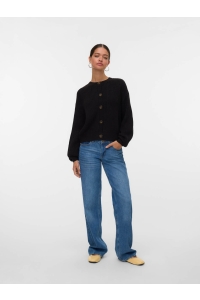 Vero Moda VMLEA LS O-NECK CARDIGAN NOOS black