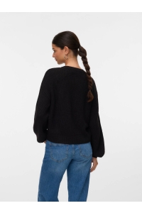 Vero Moda VMLEA LS O-NECK CARDIGAN NOOS black