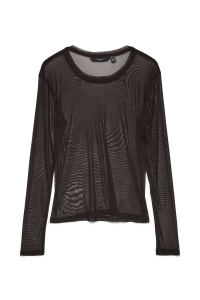 Vero Moda VMLOVA LS MESH TOP JRS NOOS chocolate torte