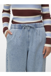 Vero Moda VMVALERIA MR WIDE PULL UP JEANS light blue denim