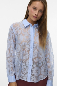 Vero Moda VMKOVA LS SHIRT WVN brunnera blue