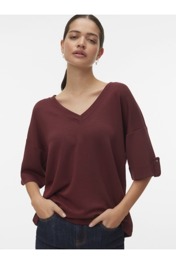 Vero Moda VMIA 2/4 V-NECK TOP JRS BTQ