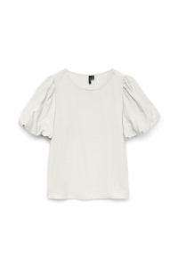 Vero Moda VMNELLIE SS BALLOON TOP WVN GA snow white