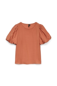 Vero Moda VMNELLIE SS BALLOON TOP WVN GA langoustino