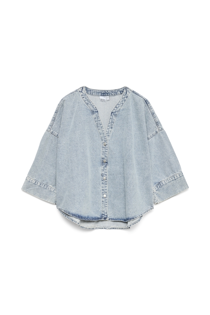 Vero Moda VMVALERIA 3/4 SLEEVE SHIRT NOOS light blue denim