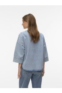 Vero Moda VMVALERIA 3/4 SLEEVE SHIRT NOOS light blue denim