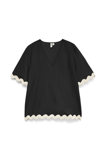 Vero Moda VMJENNA S/S V-NECK TOP WVN BTQ GA