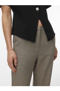 Vero Moda VMZAMIRA BESTIE MW STRAIGHT PANT NO: moon rock/melange