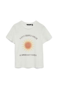 Vero Moda VMLISE OLLY SS TOP BOX JRS snow white