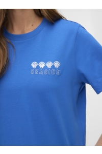 Vero Moda VMGINA METTE SS TOP BOX JRS nebulas blue/seaside