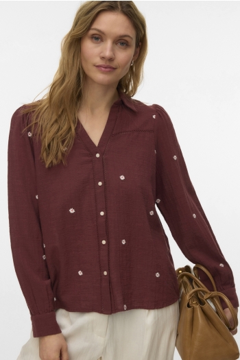 Vero Moda VMJILLIAN LS SHIRT WVN BTQ