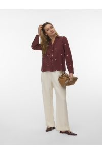 Vero Moda VMJILLIAN LS SHIRT WVN BTQ andorra/emb. flowers