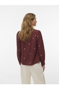 Vero Moda VMJILLIAN LS SHIRT WVN BTQ andorra/emb. flowers