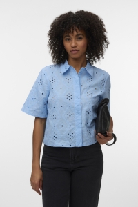 Vero Moda VMELIZA SHORT 2/4 SLEEVE SHIRT WVN : cashmere blue