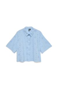 Vero Moda VMELIZA SHORT 2/4 SLEEVE SHIRT WVN : cashmere blue