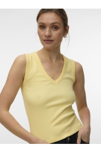 Vero Moda VMCHLOE SL DEEP V-NECK TOP JRS NOOS lemon meringue