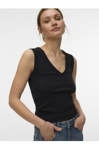 Vero Moda VMCHLOE SL DEEP V-NECK TOP JRS NOOS black