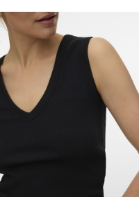 Vero Moda VMCHLOE SL DEEP V-NECK TOP JRS NOOS black