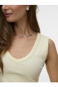 Vero Moda VMCHLOE SL DEEP V-NECK TOP JRS NOOS pear sorbet