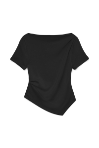 Vero Moda VMMILLE SS BOATNECK SHORT TOP JRS N: black