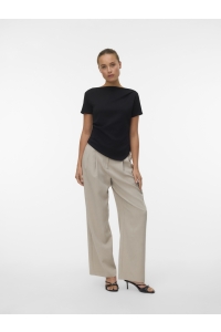 Vero Moda VMMILLE SS BOATNECK SHORT TOP JRS N: black