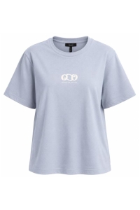 Vero Moda VMALINA CATY SS TOP BOX JRS cashmere blue/studio