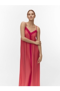 Vero Moda VMCDENISE ANKLE DRESS WVN BTQ CUR coral paradise/jazzy