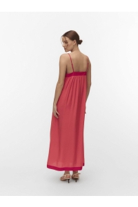 Vero Moda VMCDENISE ANKLE DRESS WVN BTQ CUR coral paradise/jazzy