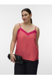 Vero Moda VMCDENISE SINGLET TOP WVN BTQ GA CU: coral paradise/jazzy