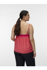 Vero Moda VMCDENISE SINGLET TOP WVN BTQ GA CU: coral paradise/jazzy
