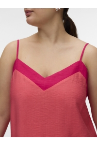 Vero Moda VMCDENISE SINGLET TOP WVN BTQ GA CU: coral paradise/jazzy