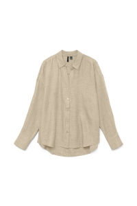 Vero Moda VMCMELANEY QUEENY LS SHIRT WVN CUR overcast/melange