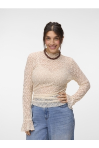 Vero Moda VMCEVA BELL SLEEVE HIGHNECK LACE TO: birch