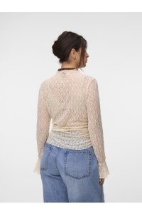 Vero Moda VMCEVA BELL SLEEVE HIGHNECK LACE TO: birch