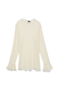 Vero Moda VMCEVA BELL SLEEVE HIGHNECK LACE TO: birch