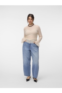 Vero Moda VMCEVA BELL SLEEVE HIGHNECK LACE TO: birch