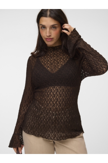 Vero Moda VMCEVA BELL SLEEVE HIGHNECK LACE TO: