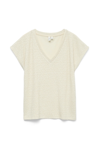 Vero Moda VMKIMMIE S/S LX V-NECK TOP JRS BTQ