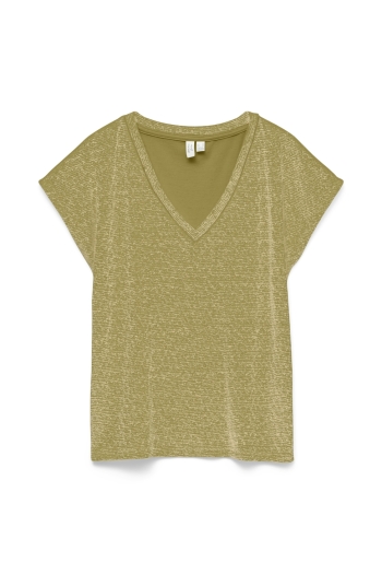 Vero Moda VMKIMMIE S/S LX V-NECK TOP JRS BTQ