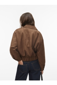 Vero Moda VMSALINA LS FAUX SUEDE BOMBER JACKE: chocolate fondant