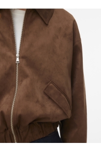 Vero Moda VMSALINA LS FAUX SUEDE BOMBER JACKE: chocolate fondant
