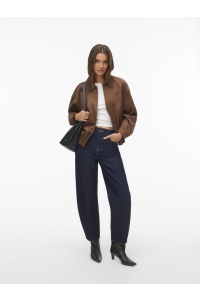 Vero Moda VMSALINA LS FAUX SUEDE BOMBER JACKE: chocolate fondant