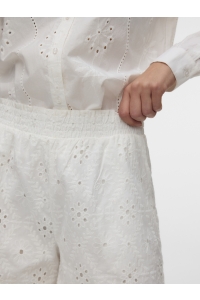 Vero Moda VMELIZA HW SHORTS WVN NOOS snow white